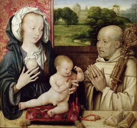 The Virgin and child worshipped by St. Bernard (detail)